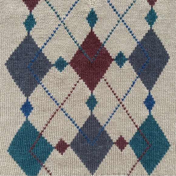 Vintage Mervyn’s Men’s Collection Argyle Vest Size Large - Picture 5 of 7